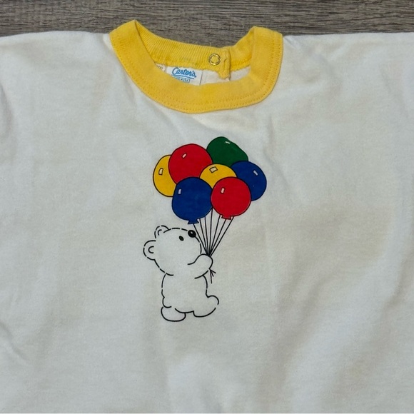 Vintage Carter's Circus Bear Balloons Birthday One Piece Outfit 12m - Picture 6 of 7